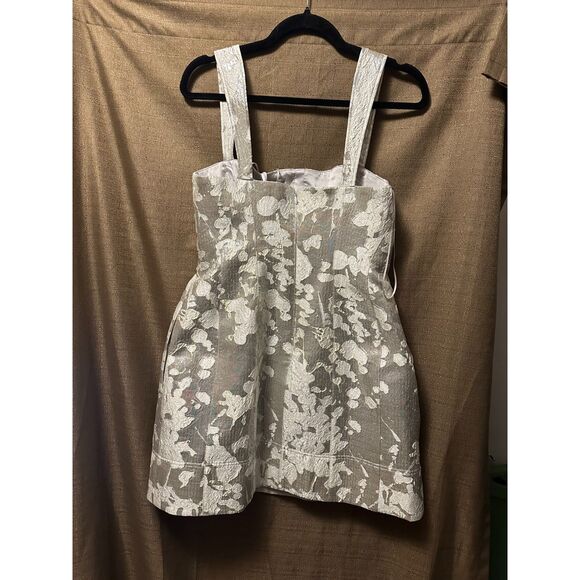 NWT Simkhai Womans Lydia Mini Dress Silver Designed Size 6 - Picture 6 of 8